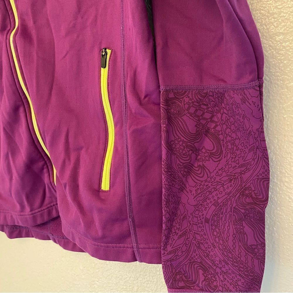 Title Nine purple meryl nylon fleece lined full Zip Hooded jacket coat - Large - Picture 3 of 11